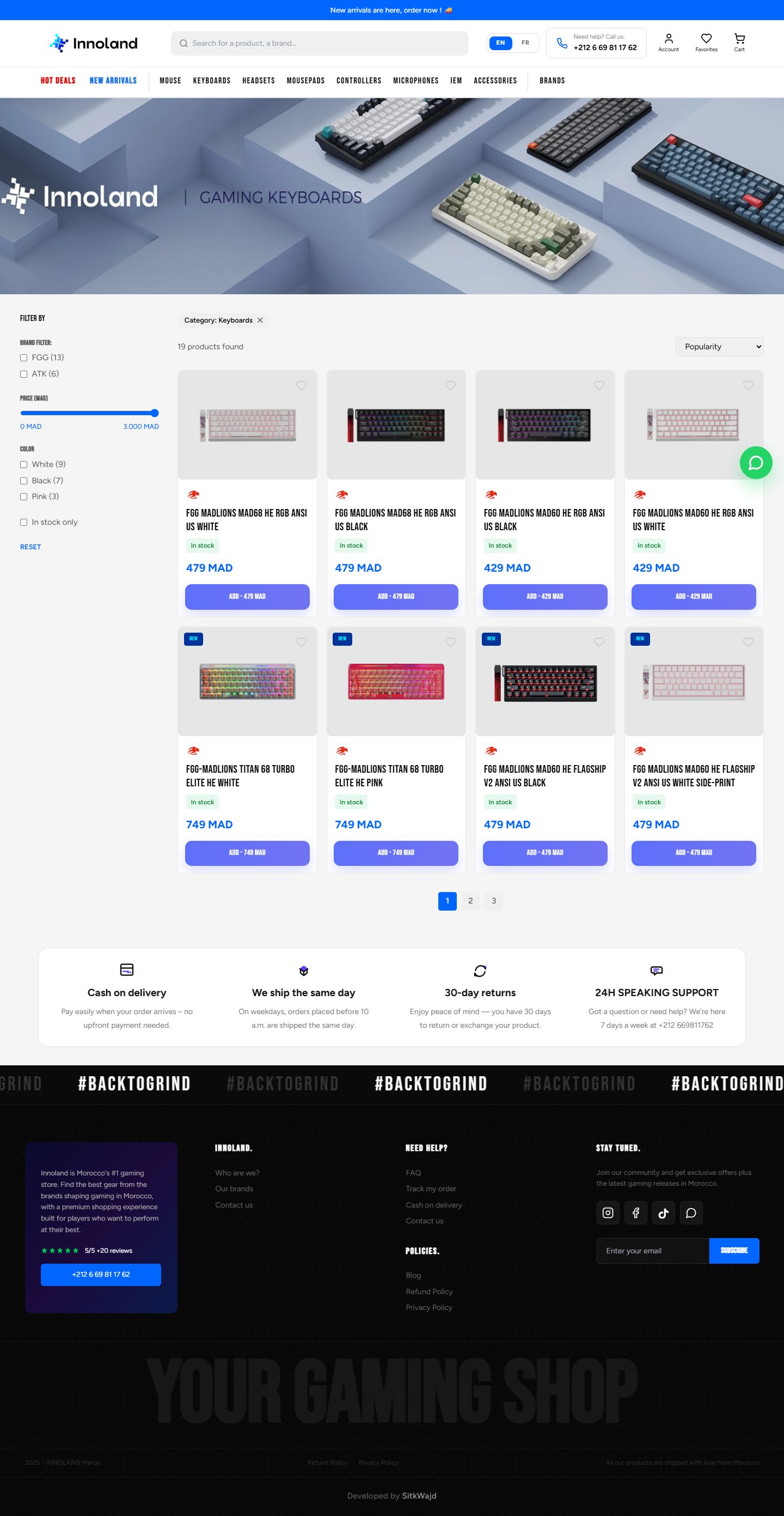 Innoland — site e-commerce — Boutique