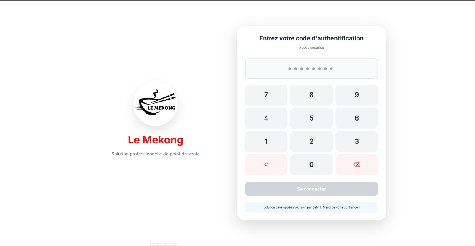 Le Mekong — Caisse restaurant — Point de vente