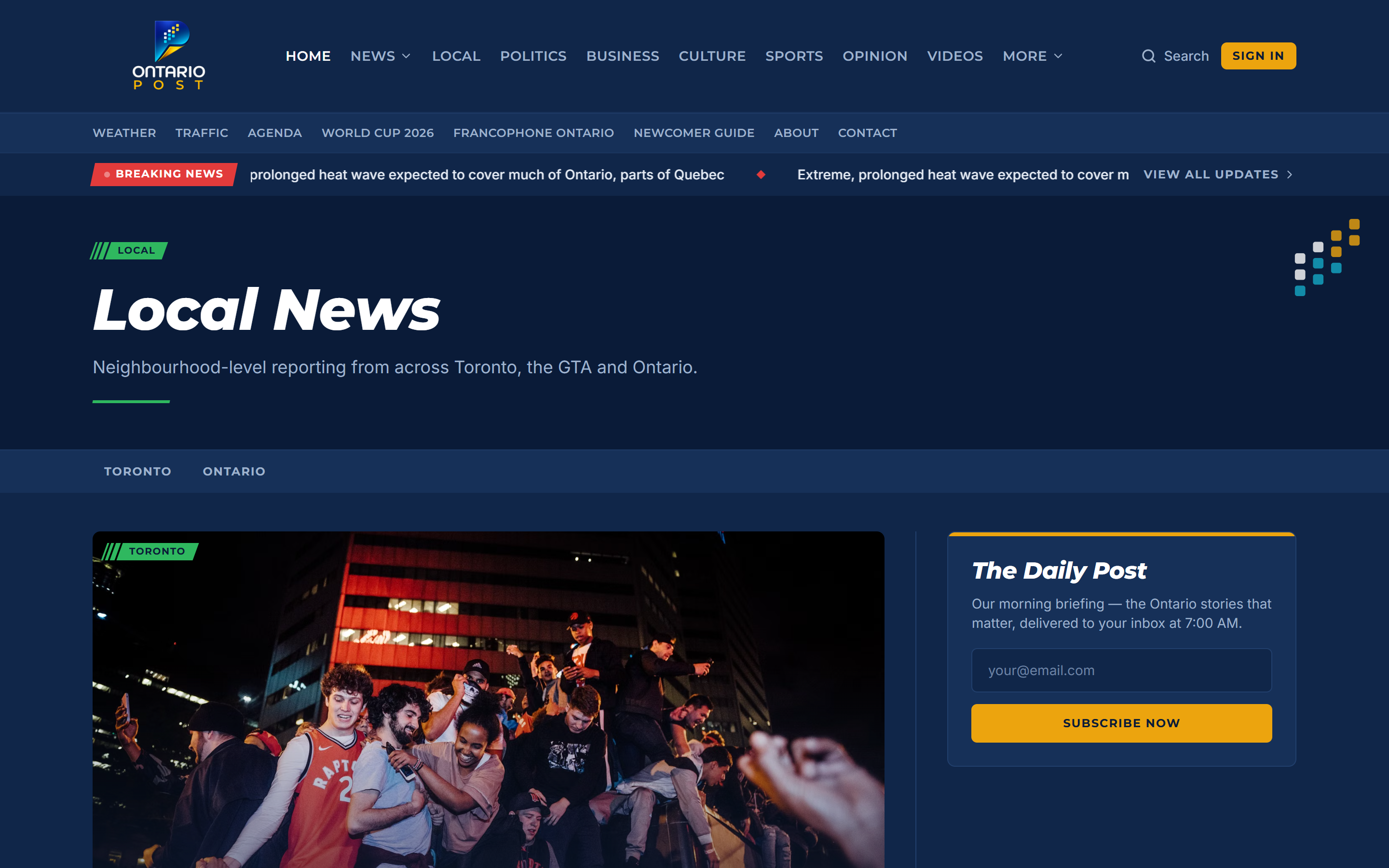 Ontariopost — site d’actualités — Le site d’actualités