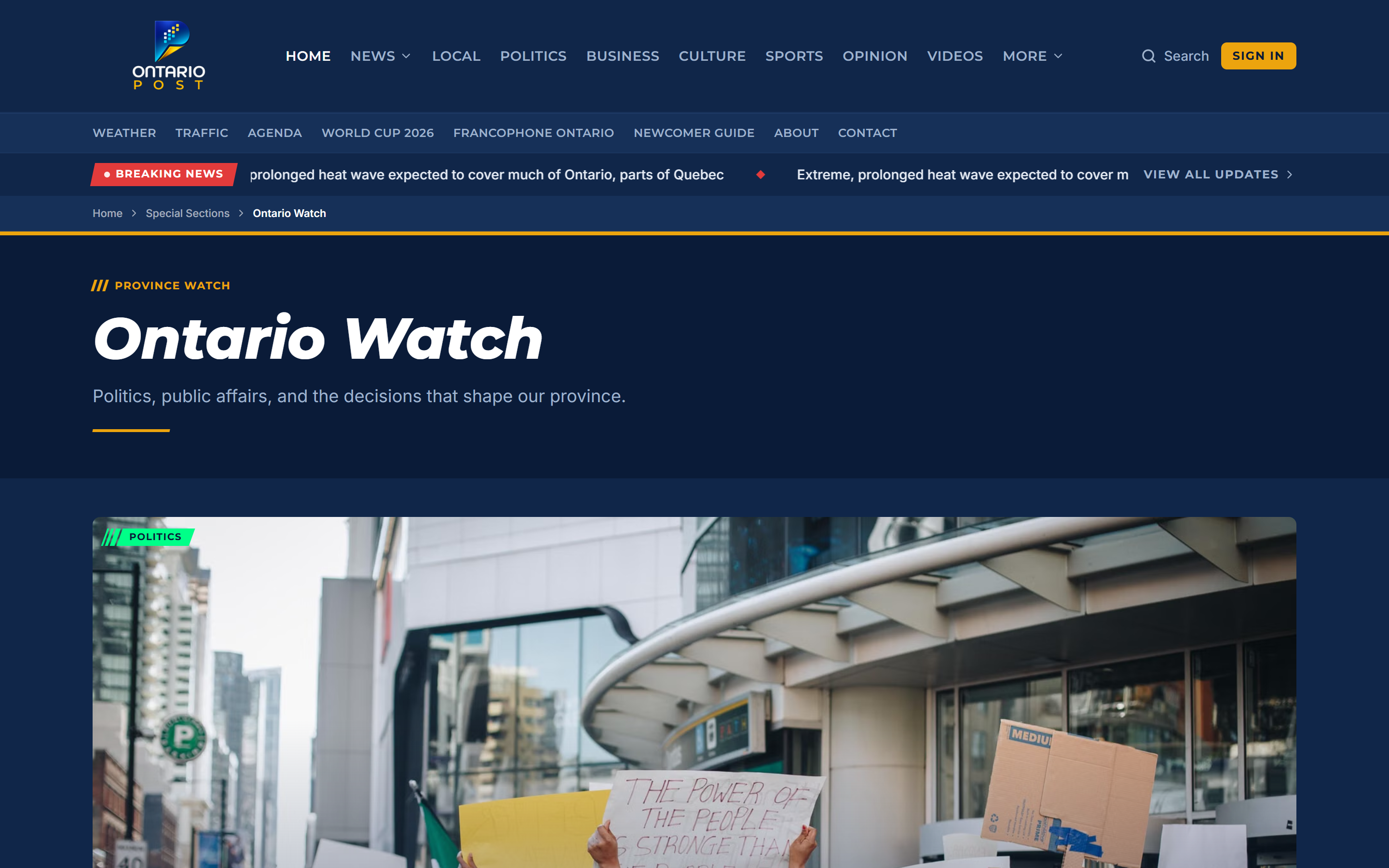 Ontariopost — site d’actualités — Le site d’actualités