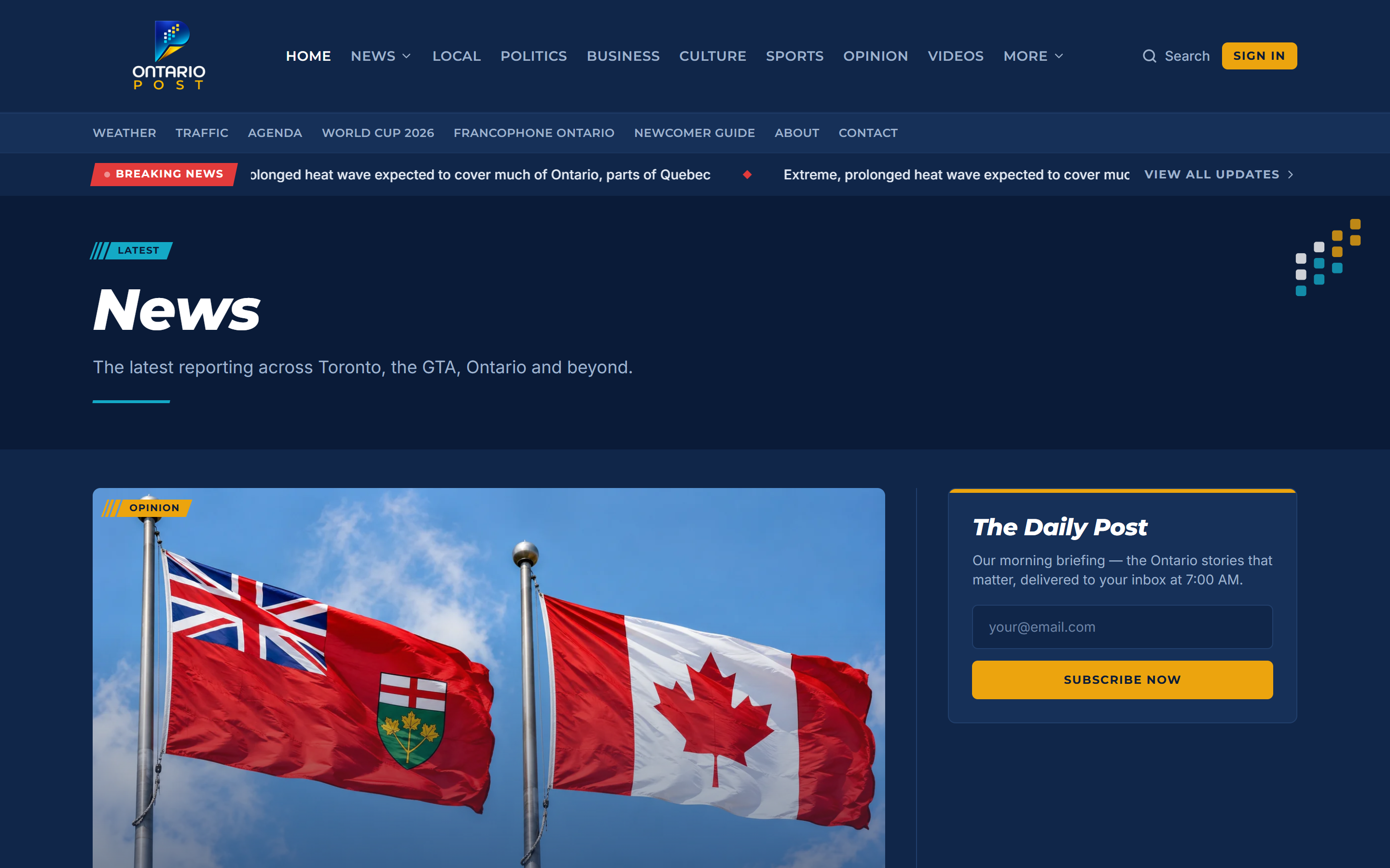 Ontariopost — site d’actualités — Le site d’actualités