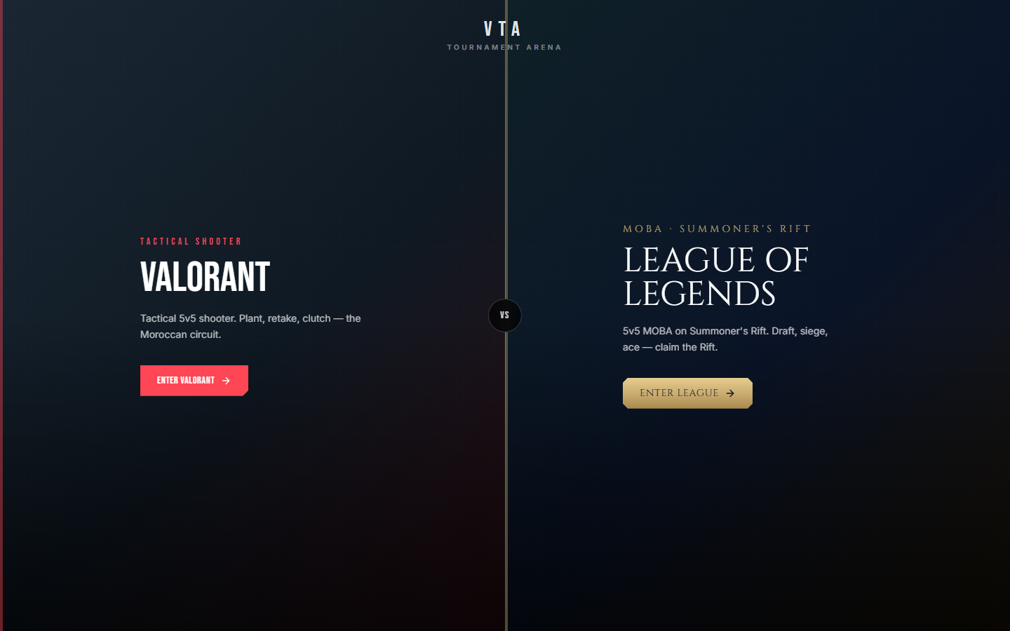 VTA — Arène esport — Plateforme