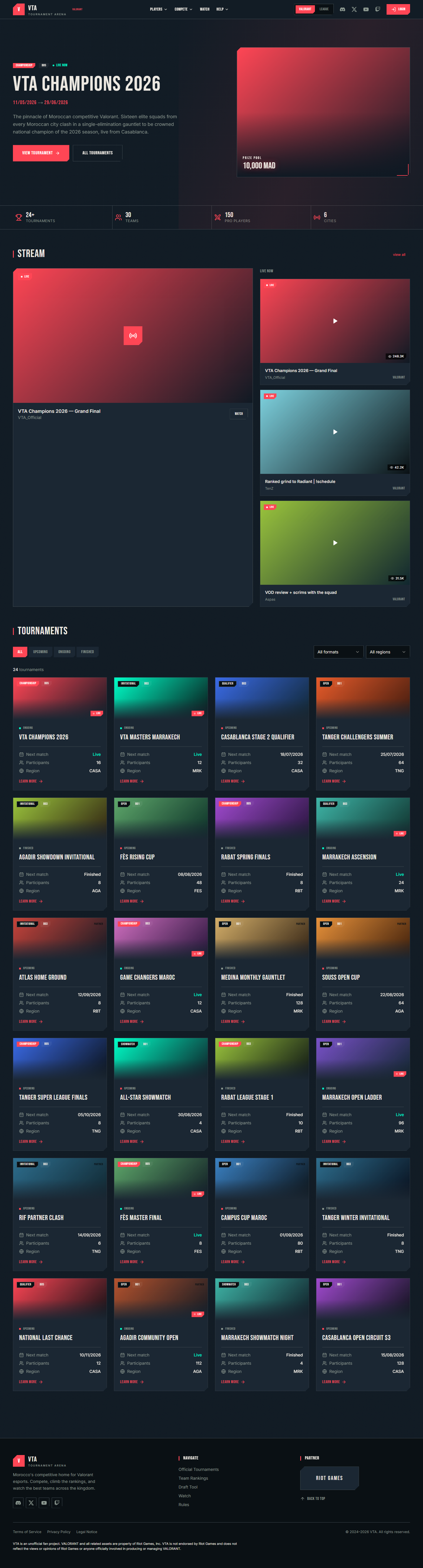 VTA — Arène esport — Plateforme